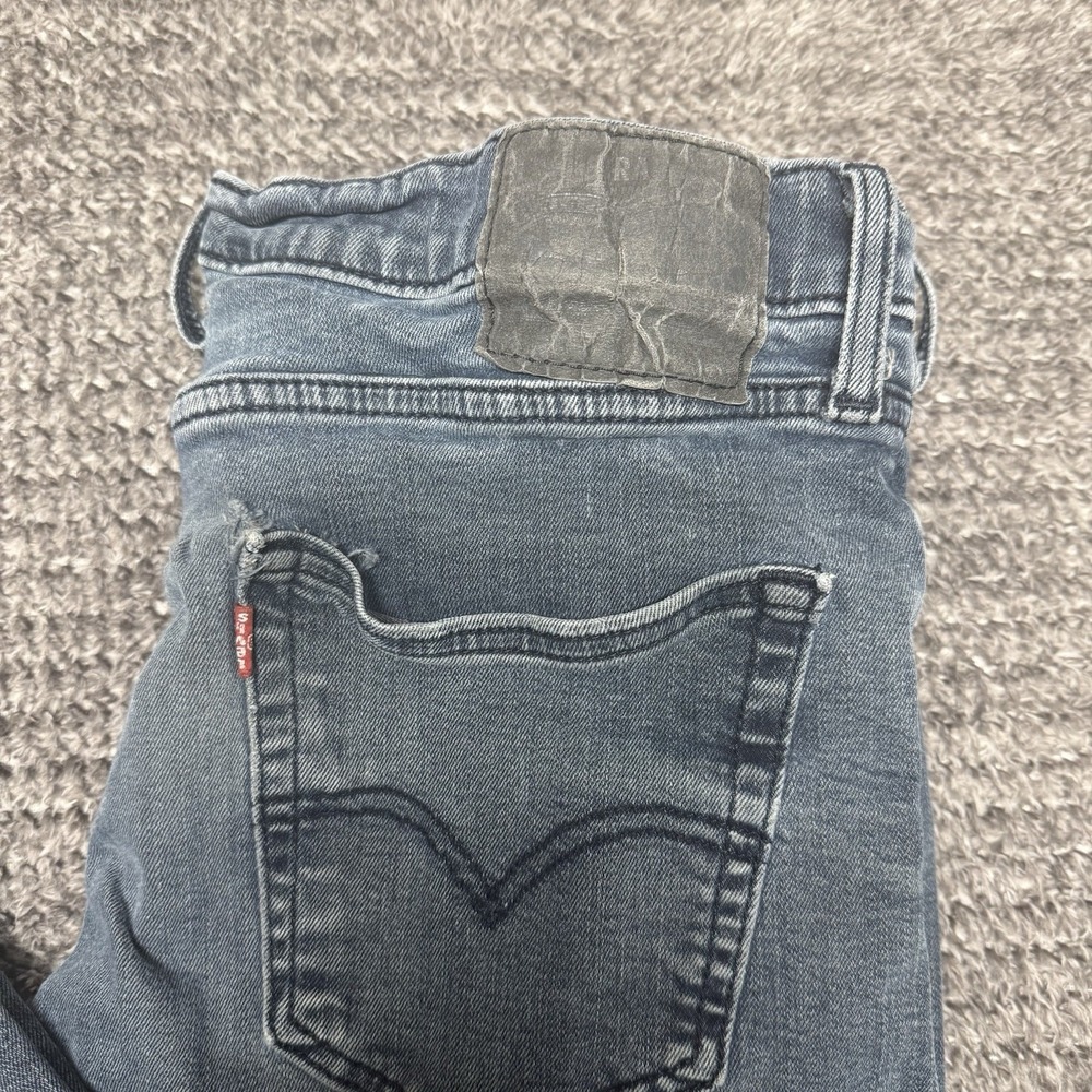 Levis 511 Jeans Mens 34x30 Black Gray Slim Straight Stretch Denim Mid Rise Pants - Picture 2 of 11